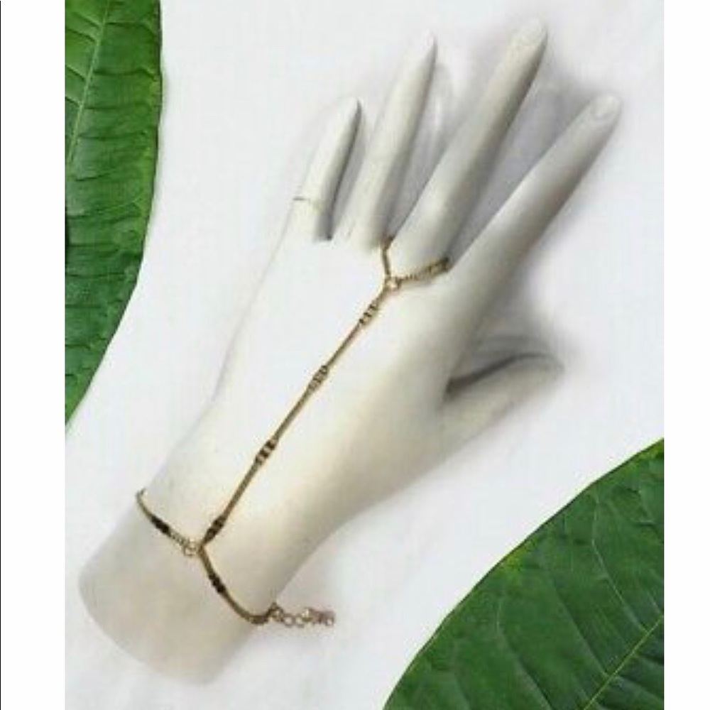 Jules Smith Serena 14 Karat Hand Chain 6“ Bracelet